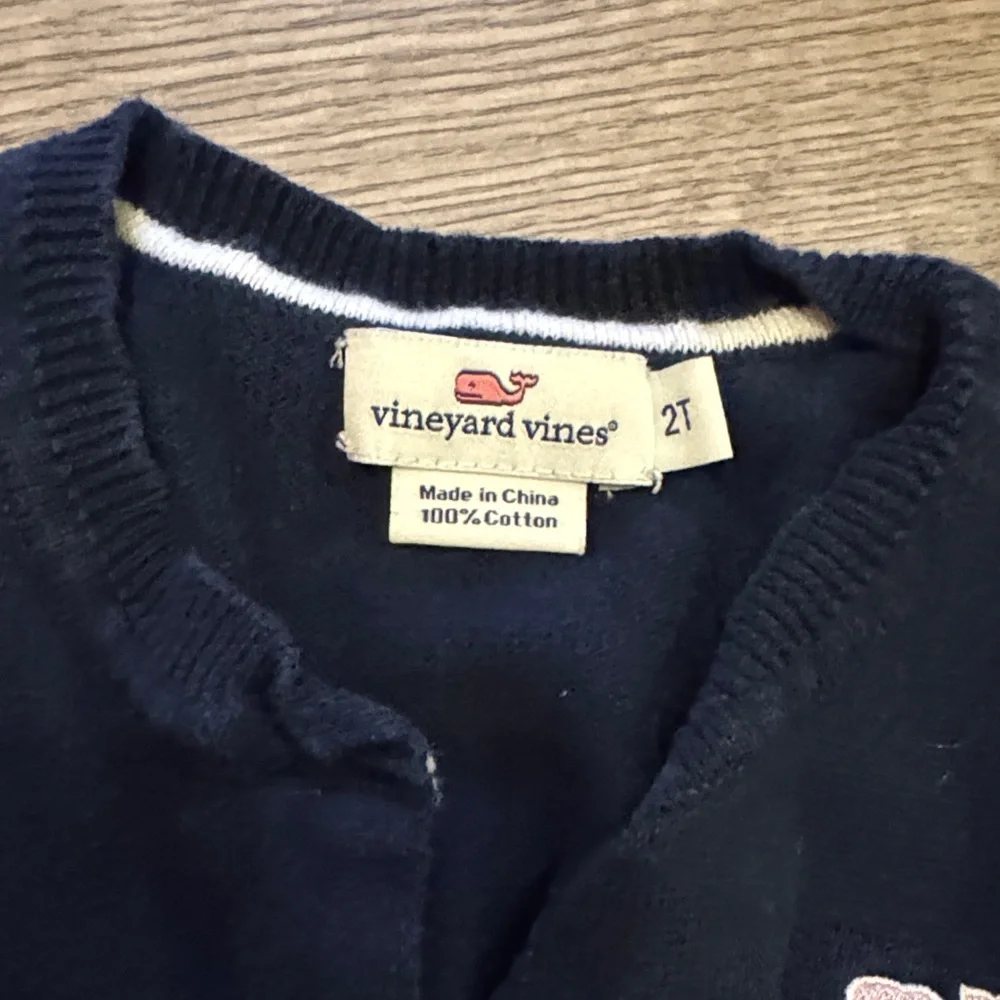 Vineyard Vines Kids Navy Cardigan - Picture 2 of 3